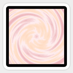 Peach and Rose Circle Sticker